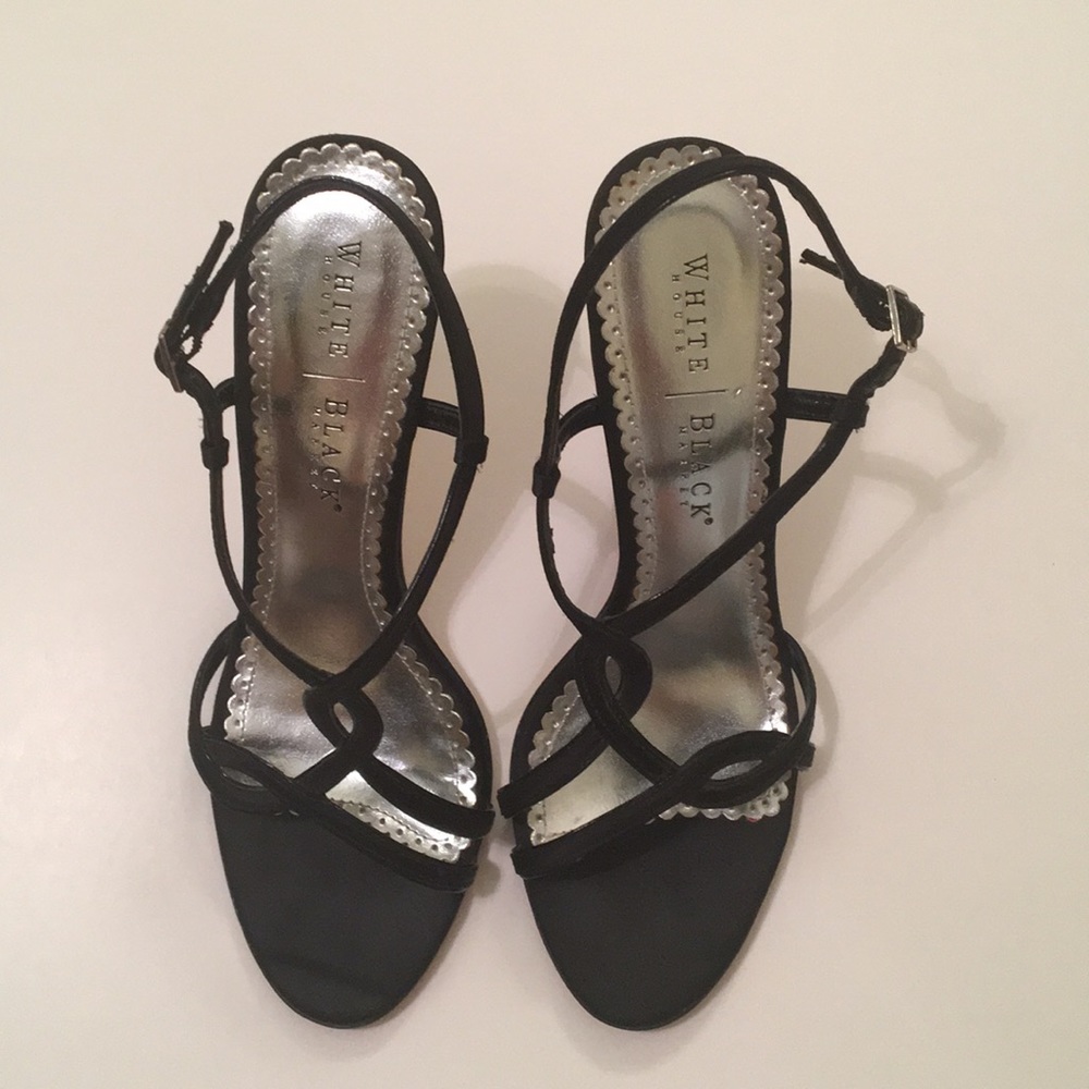 White House Black Market satin heels size 8.5